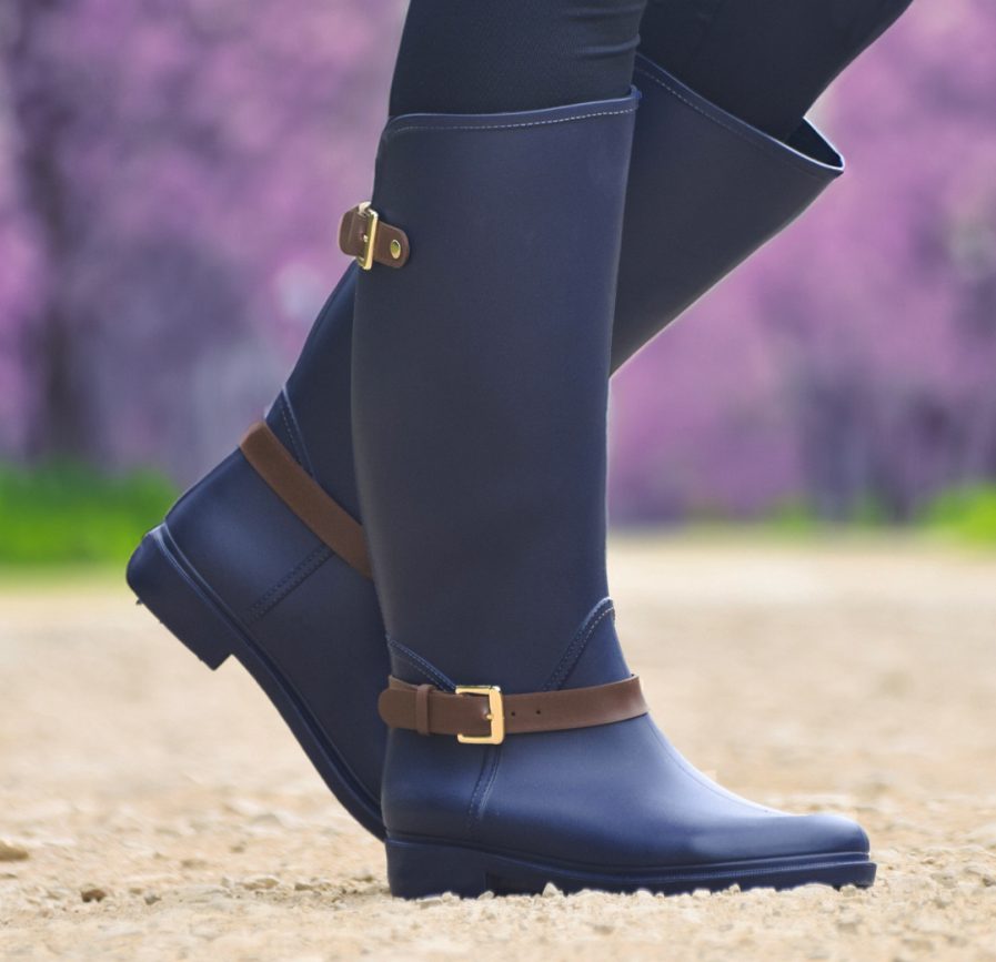 Botas Lluvia Eternity Twin Buckle Azul / Cafe - Imagen 5