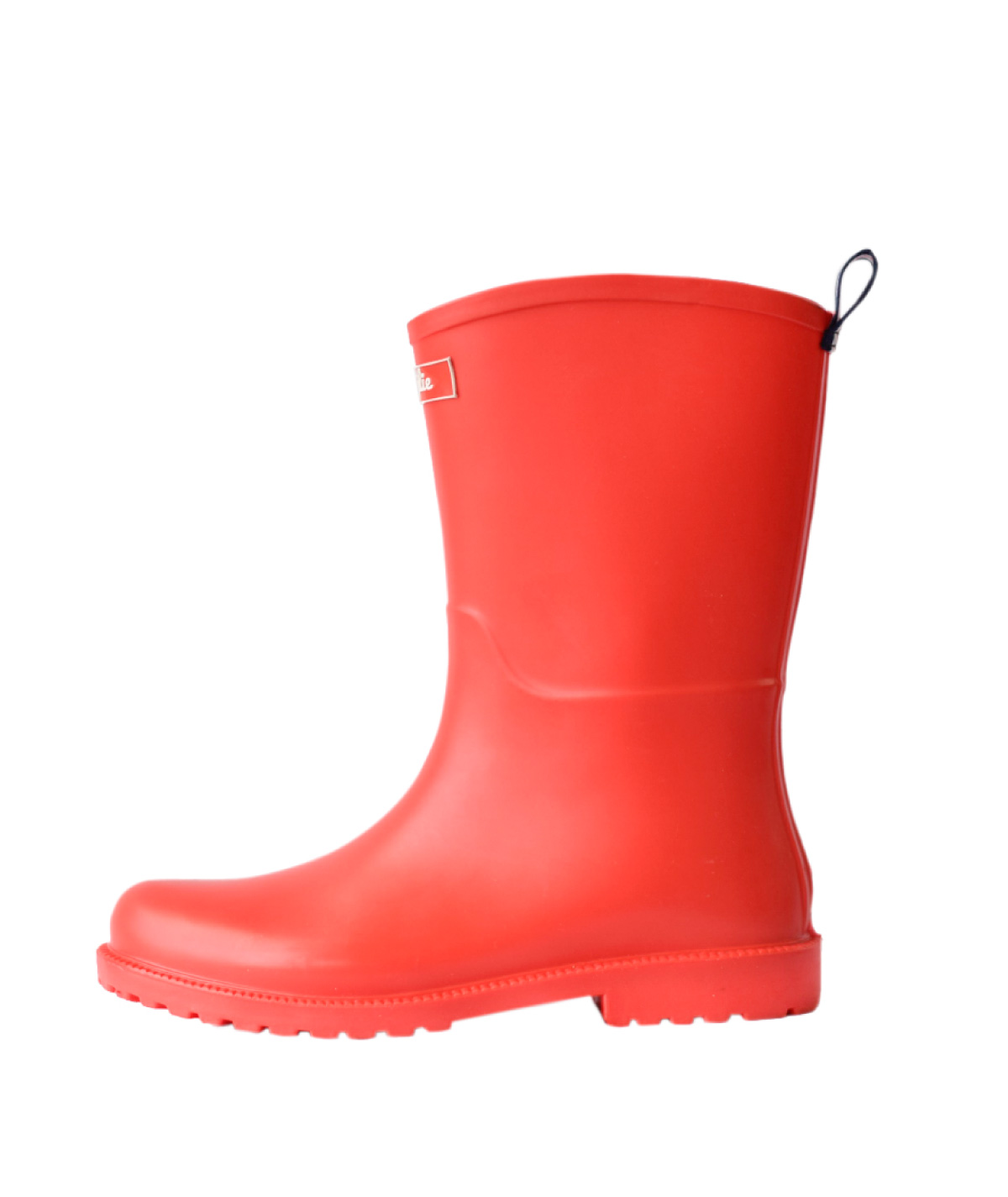 Rojo Botas Lluvia Mediana Impermeable Mini Bowtie Bottplie Botas y