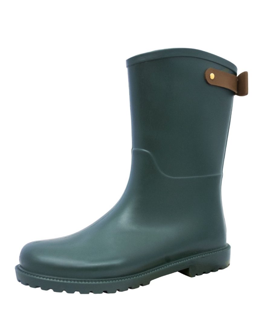 Botas Lluvia Mediana Mini Bowtie Verde/Cafe - Imagen 4