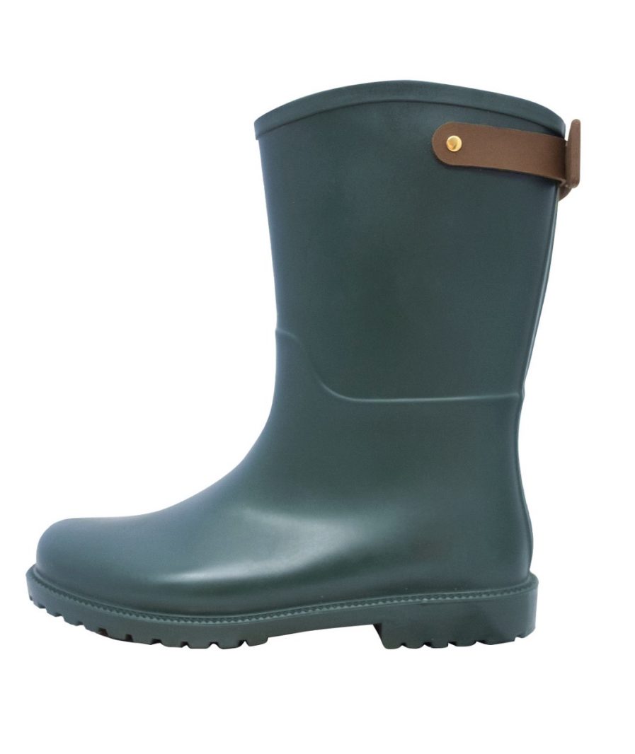 Botas Lluvia Mediana Mini Bowtie Verde/Cafe - Imagen 3