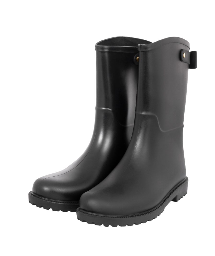 Botas Lluvia Mediana Mini Bowtie Negro Matte - Imagen 2