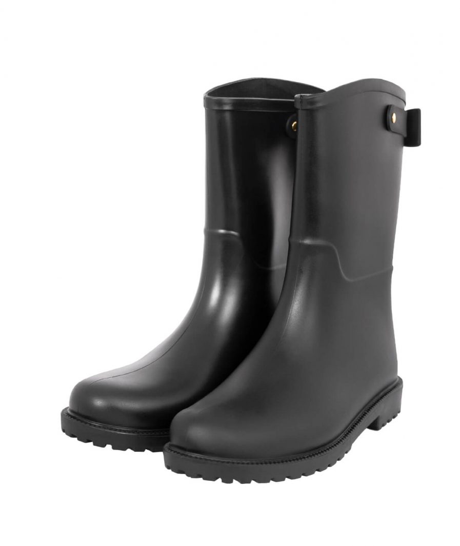 Botas Lluvia Mediana Mini Bowtie Negro Matte - Imagen 2