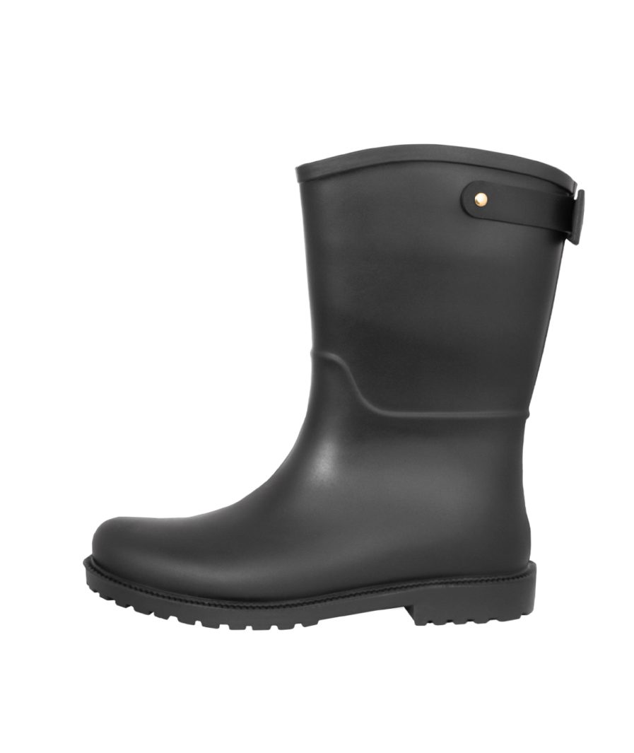 Botas Lluvia Mediana Mini Bowtie Negro Matte - Imagen 3