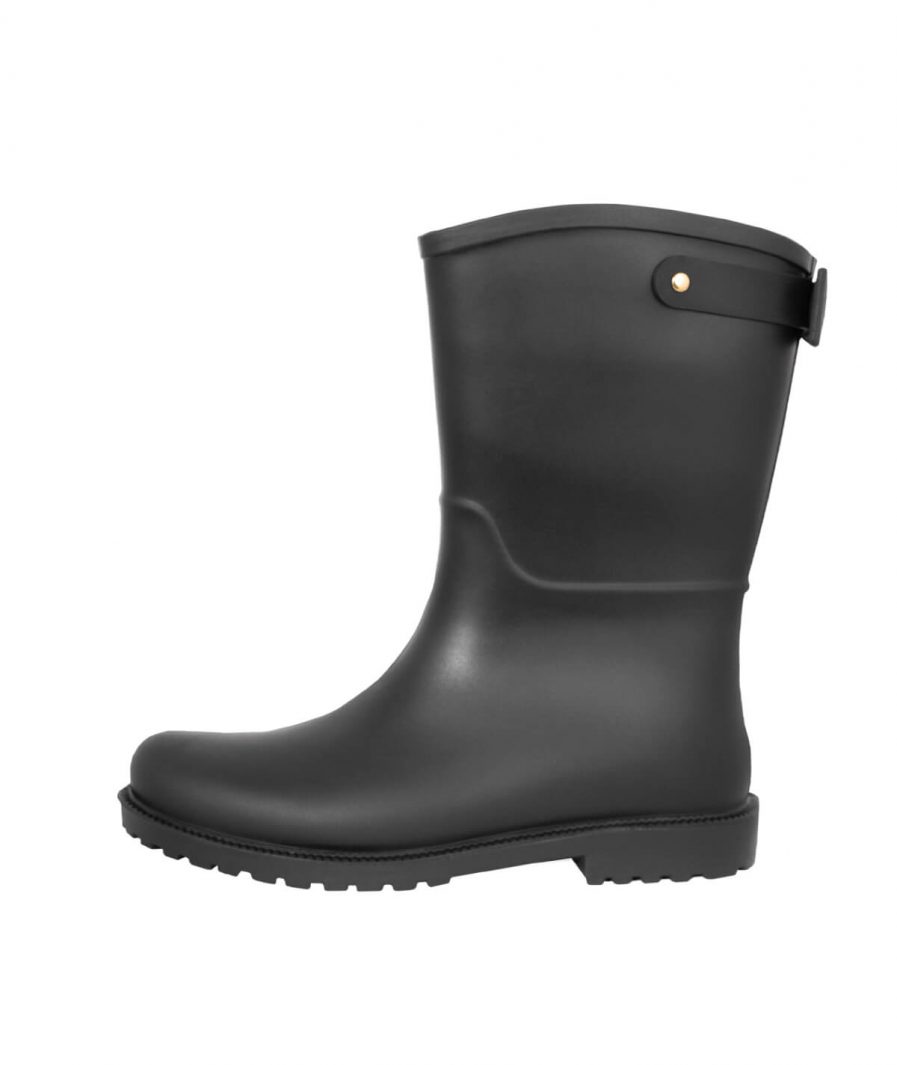 Botas Lluvia Mediana Mini Bowtie Negro Matte - Imagen 3