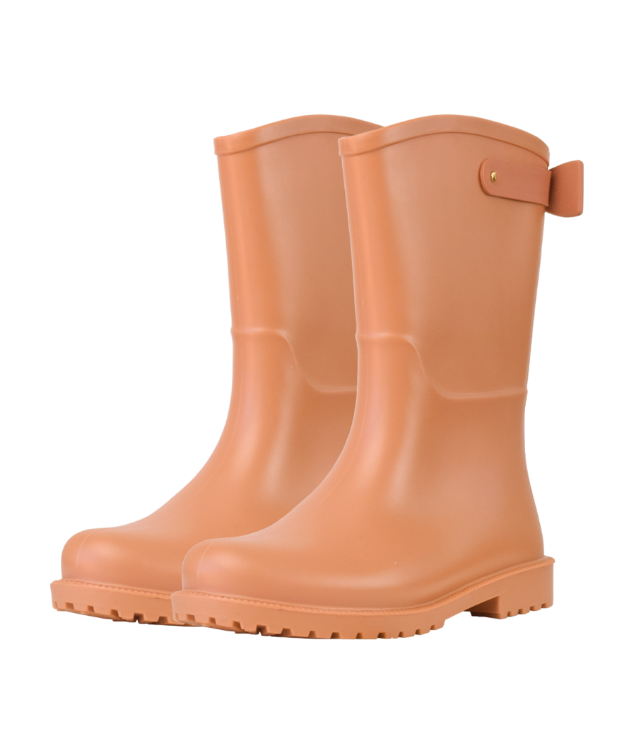 Botas Lluvia Mediana Mini Bowtie Camel Oscuro - Imagen 4
