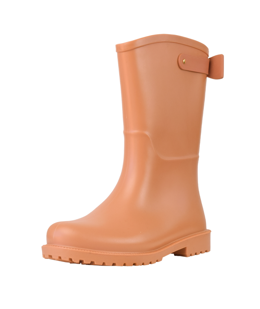 Botas Lluvia Mediana Mini Bowtie Camel Oscuro - Imagen 2
