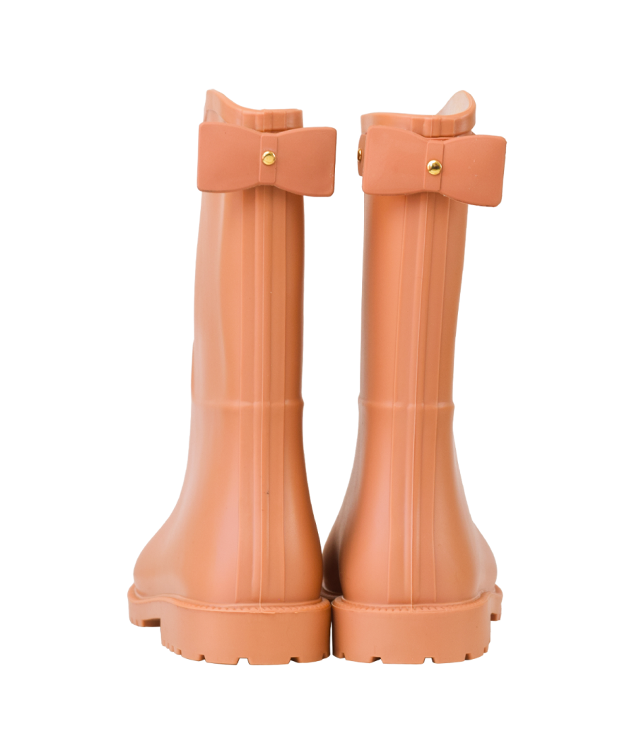 Botas Lluvia Mediana Mini Bowtie Camel Oscuro - Imagen 3