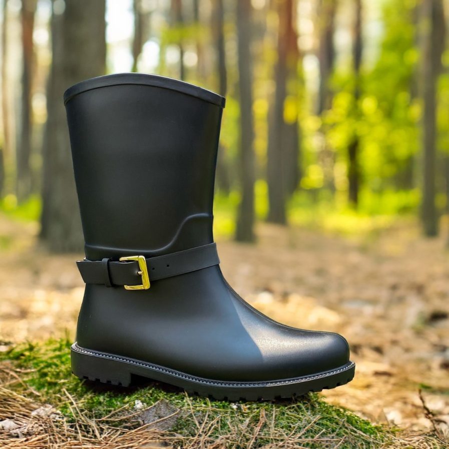 Botas Lluvia Mediana Mylan - Negro Matte - Imagen 5