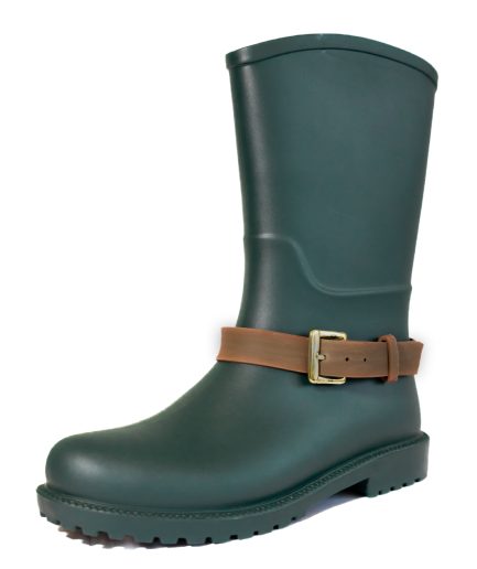 Botas Lluvia Mediana Mylan - Verde / Cafe Matte