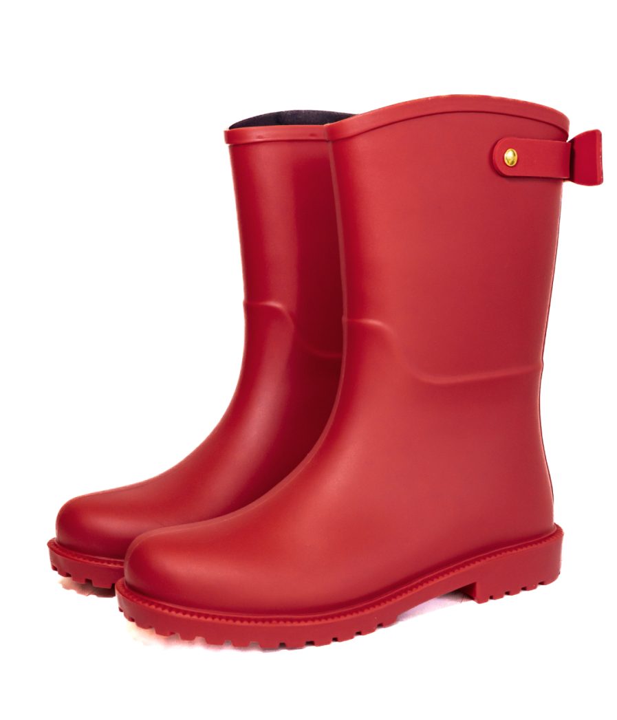 Botas Lluvia Mediana Mini Bowtie Rojo Matte - Imagen 4
