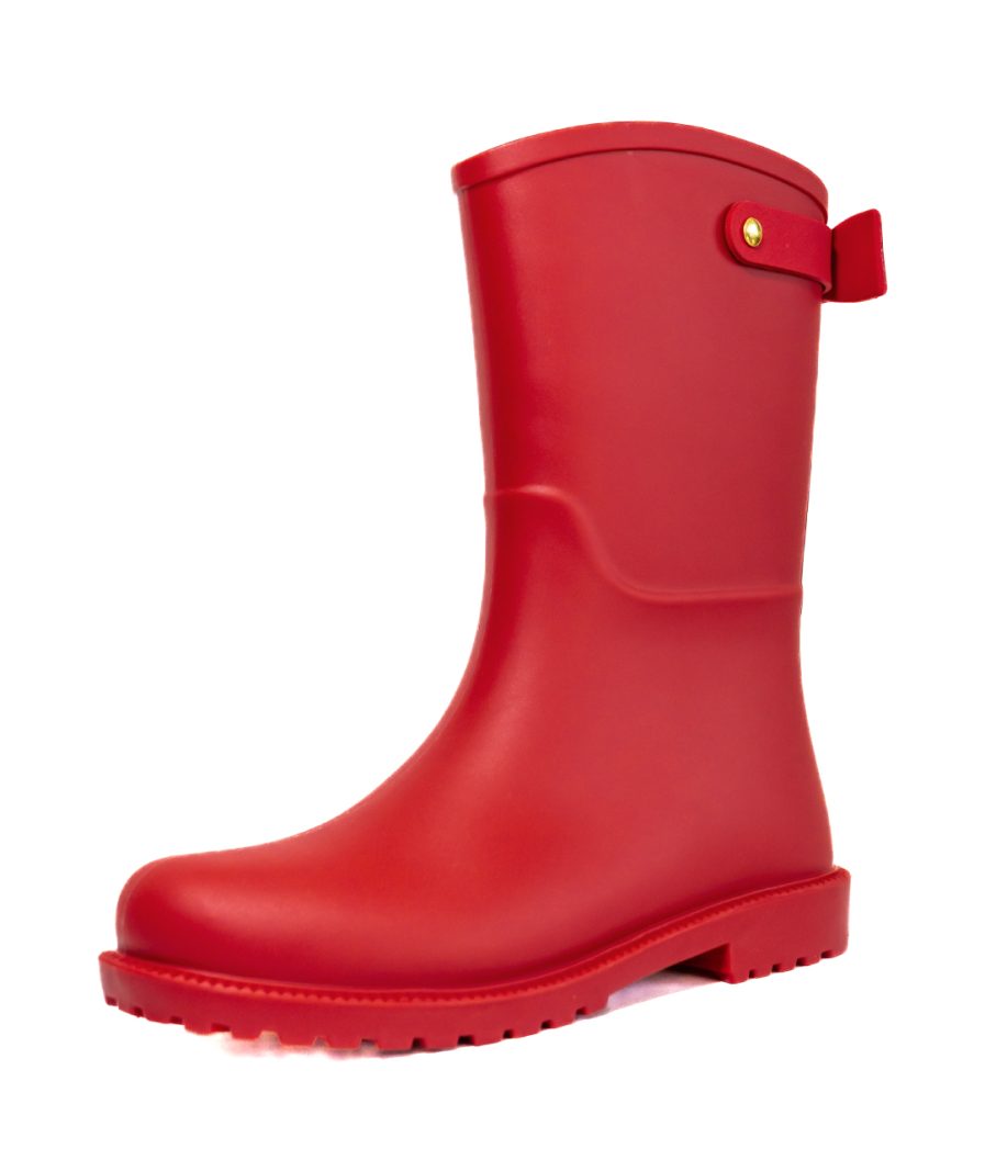 Botas Lluvia Mediana Mini Bowtie Rojo Matte - Imagen 2