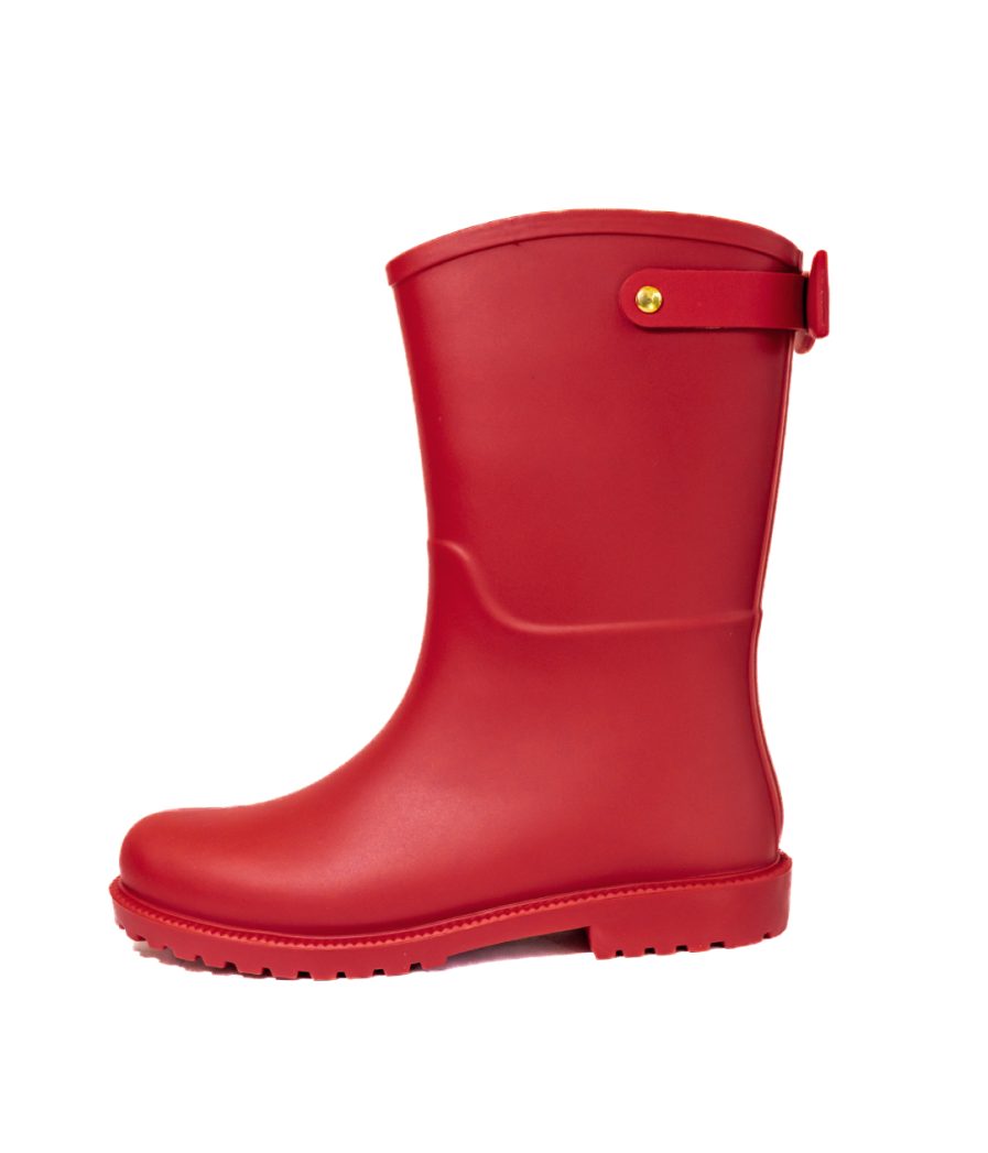 Botas Lluvia Mediana Mini Bowtie Rojo Matte - Imagen 3
