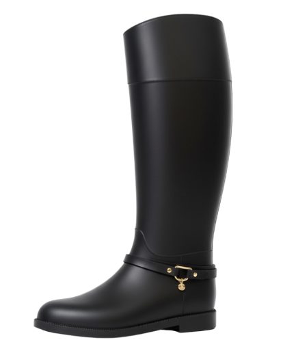 Botas Lluvia Luxury Golden Pendant Negro