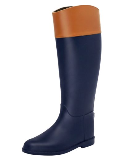 Botas Lluvia Luxury Horse Rider Azul Navy / Camel