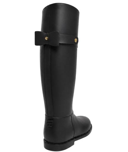 Botas Lluvia Luxury Golden Bowtie Negro