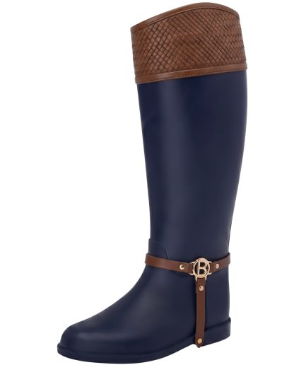 Botas Lluvia Luxury Golden Insignia Aria Azul / Cafe